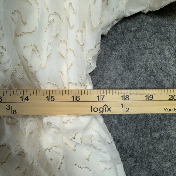 Shein Beautiful Antique White Cream Gold Animal Print Accent Cheetah Womens XL - Picture 5 of 8